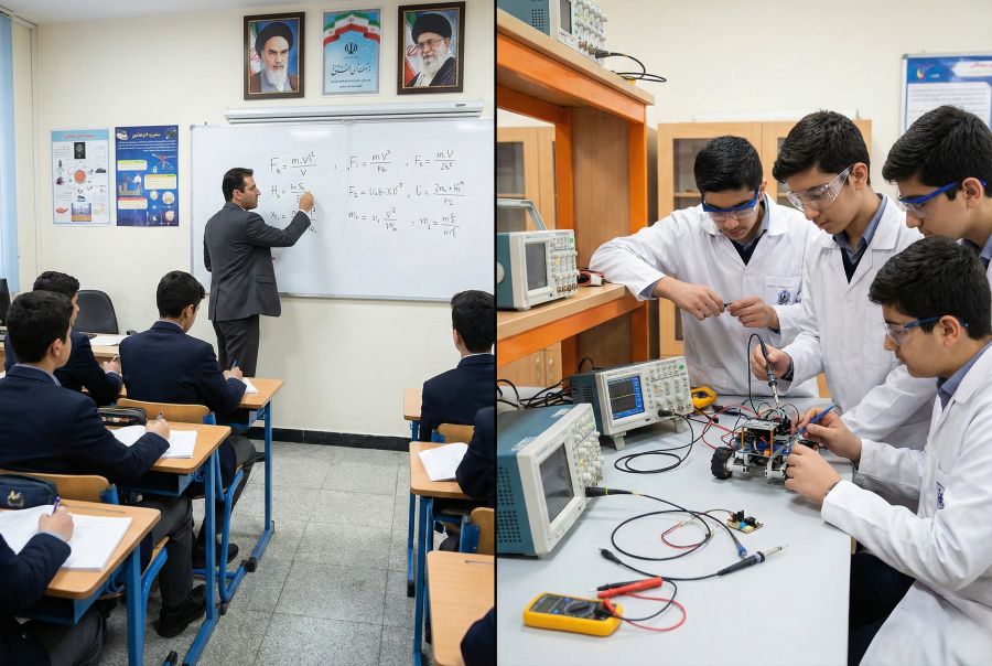 مقایسه سیستم آموزشی و اتمسفر مدرسه انرژی اتمی با سمپاد