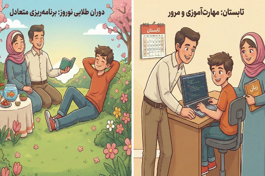 نقش والدین در دوران طلایی مثل نوروز و تابستان