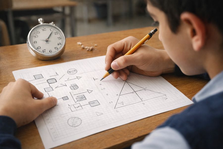 تمرین هندسه با پرگار و خطکش برای آزمون ورودی